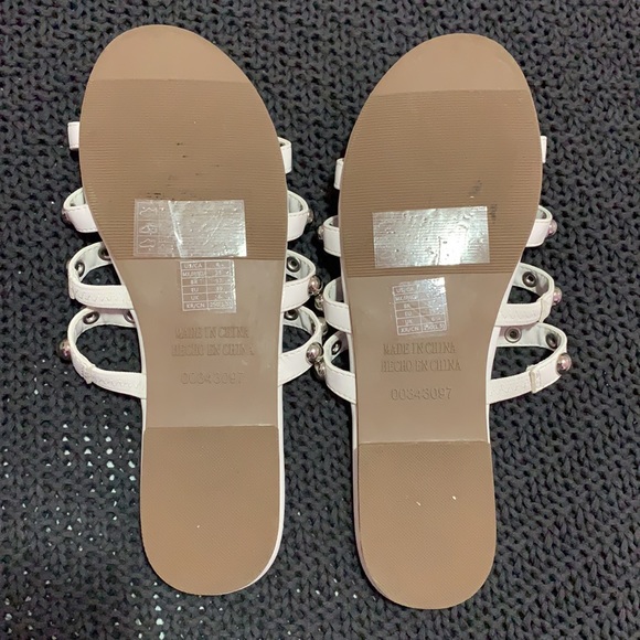 White Studded Sandals - Picture 2 of 2